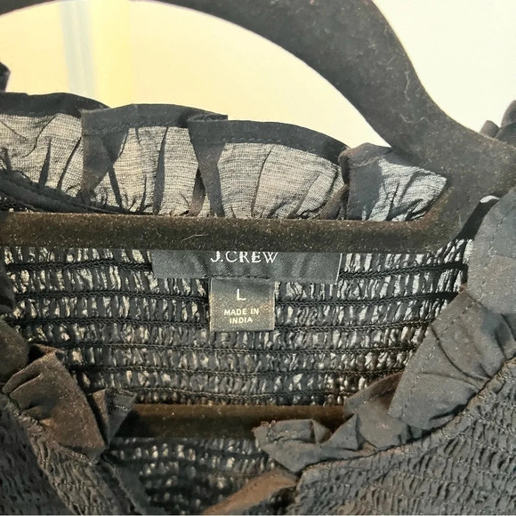 ~J. Crew~ Smocked long-Sleeve Boho Midi Dress - Picture 5 of 8